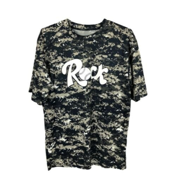 Badger Other - Badger Sports Men’s Sz Large Black Camo Print with Graphic Print Shirt